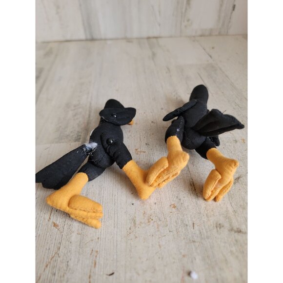 Vintage plush black crow Halloween set home decor - Picture 7 of 7